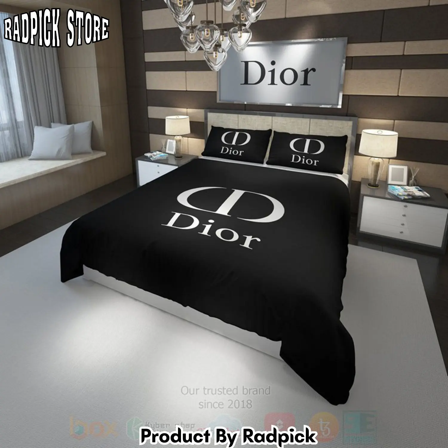 Radpick best christian dior se black inspired duvet cover bed sets rp3278366